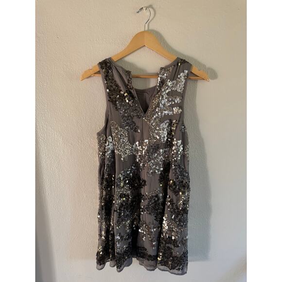 Abercrombie & Fitch charcoal grey sequin dress - Picture 3 of 6